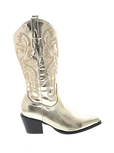 Pre-owned Unbranded Boots In Gold