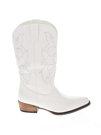 Pre-owned Unbranded Boots In White