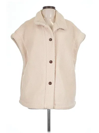 Pre-owned Unbranded Faux Fur Vest In Ivory