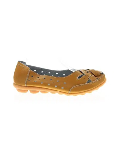 Pre-owned Unbranded Flats In Brown