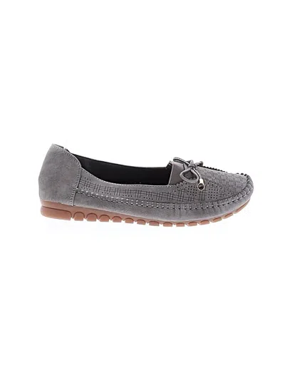 Pre-owned Unbranded Flats In Gray