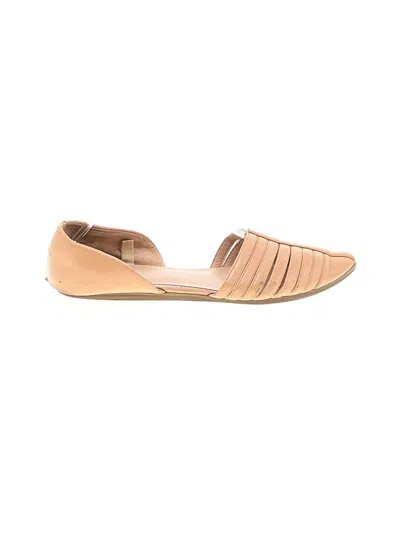 Pre-owned Unbranded Flats In Tan
