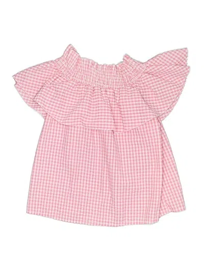 Pre-owned Unbranded Kids' Short Sleeve Blouse In Pink
