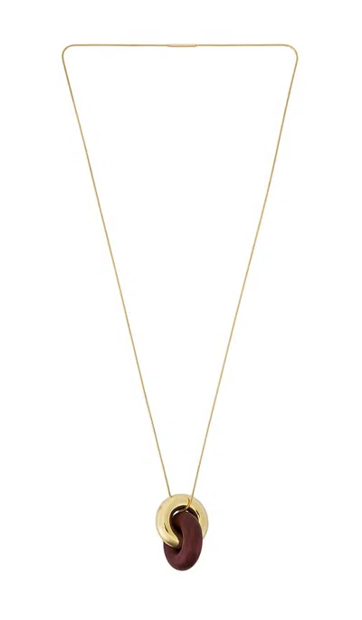 Uncommon Matters Cumulus Pendant In Undone Wood & Gold