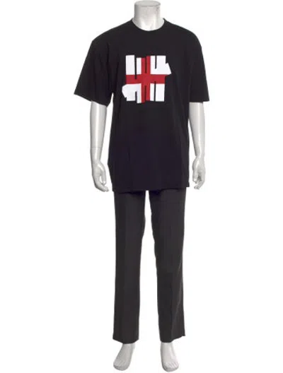 Pre-owned Undefeated Graphic Print Crew Neck T-shirt In Black