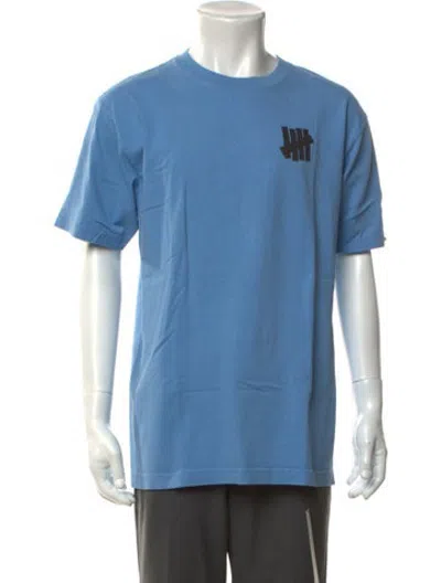 Pre-owned Undefeated Graphic Print Crew Neck T-shirt In Blue
