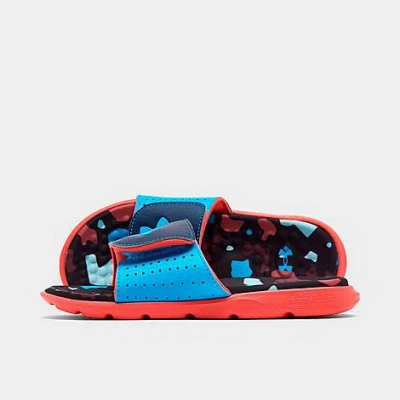 Under Armour Boys' Little Kids' Ignite Pro Graphic Slides Shoes In Red Solstice/midnight Navy/capri