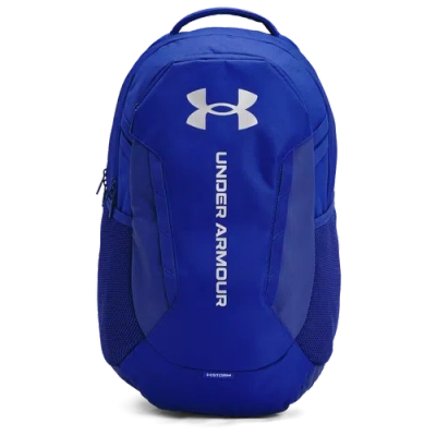 Under Armour Hustle 6.0 Backpack In Royal/metallic Silver/royal