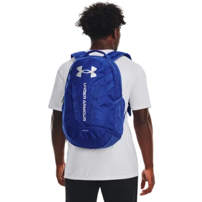 Under Armour Hustle Backpack 5.0 In Mod Grey/royal/silver
