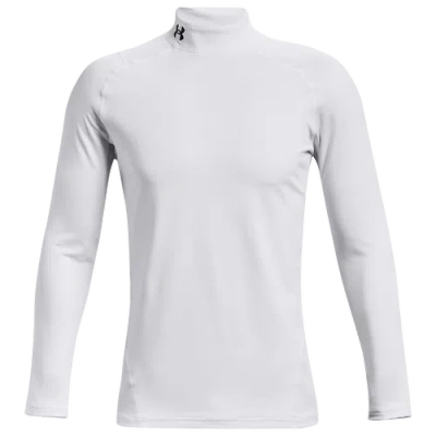 Under Armour Mens  Cg Armour Fitted Mock In White/white