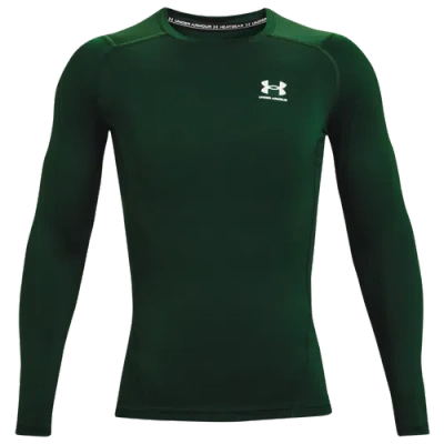 Under Armour Mens  Heatgear Armour Comp L/s T-shirt In Forest Green