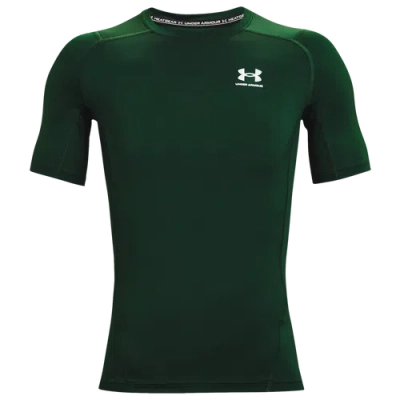 Under Armour Mens  Heatgear Armour Compression Short Sleeve Football T-shirt In Green