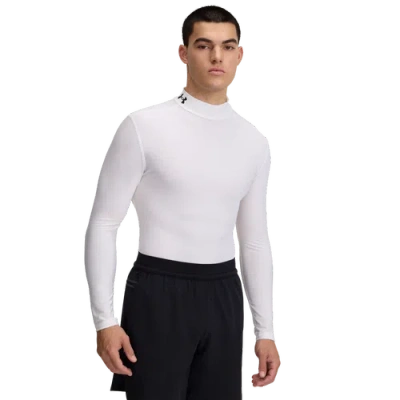 Under Armour Mens  Heatgear Og Compression Mock L/s In Black/white