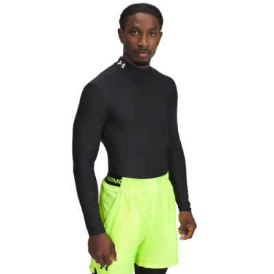 Under Armour Mens  Heatgear Og Compression Mock L/s In White/black