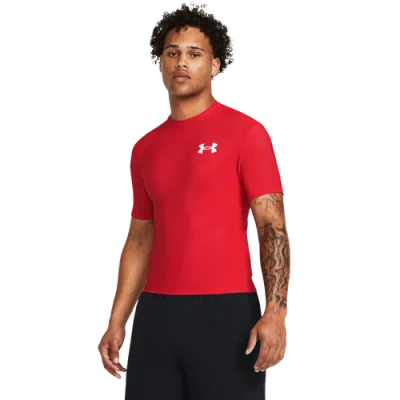Under Armour Mens  Heatgear Og Compression Short Sleeve In Red/white