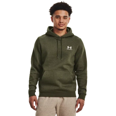 Under Armour Mens  Icon Fleece Hoodie In White/marine Od Green