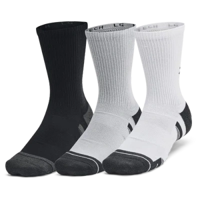 Under Armour Mens  Perf Tech 6 Pack Crew Socks In Mod Grey/mod Grey/jet Grey