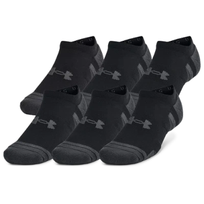 Under Armour Mens  Perf Tech 6 Pack No Show Socks In Black
