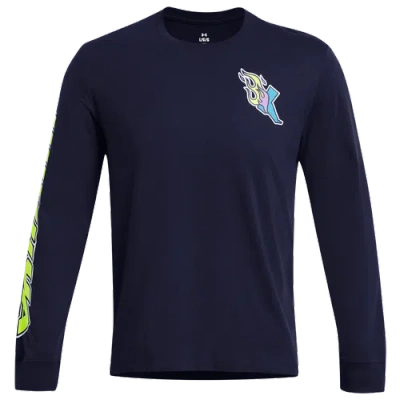 Under Armour Mens  Run Anywhere Long Sleeve T-shirt In Midnight/midnight