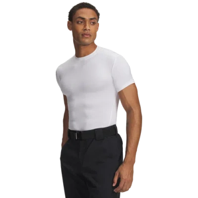 Under Armour Mens  Tactical Heatgear® Compression T-shirt In White/white