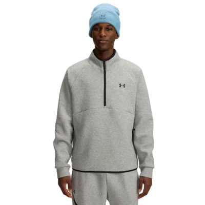 Under Armour Mens  Unstoppable Fleece Half-zip In Mod Gray/black