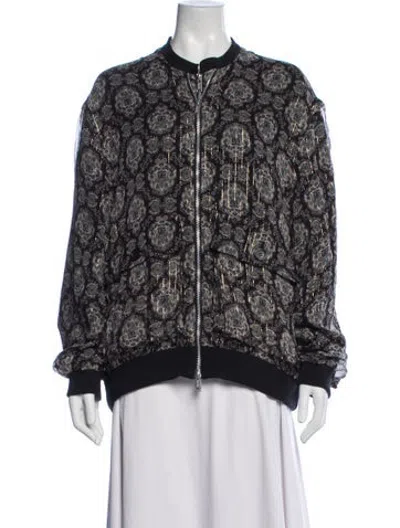 Pre-owned Undercover Silk Paisley Print Bomber Jacket In Multicolor