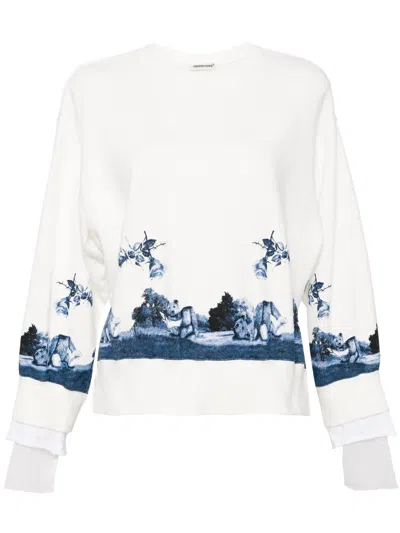 Undercover Sweatshirt Mit Print In Weiss