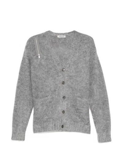 Undercover Zipped-detail Cardigan In Gray