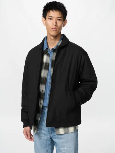 Uniqlo Men's Ribbed Blouson Jacket, Black, 2xs