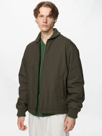 Uniqlo Men's Ribbed Blouson Jacket, Brown, 2xs