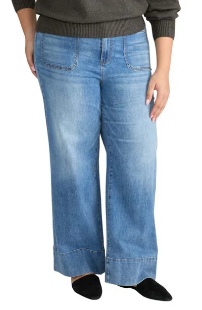 Universal Standard Claudia Wide Leg Jeans In Blue
