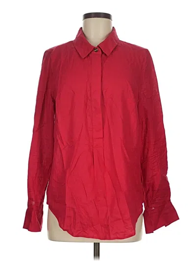 Pre-owned Universal Standard Long Sleeve Blouse In Red