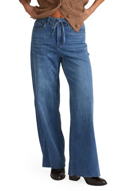 Universal Standard Rhiannon High Waist Drawstring Bootcut Jeans In Blue