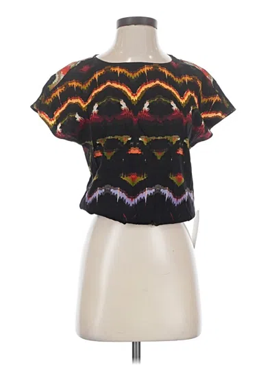 Pre-owned Universal Standard Short Sleeve Blouse In Black