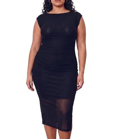 Universal Standard Women's Plus Oasis Mesh Dress In Blue