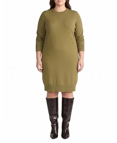 Universal Standard Women's Plus Savvy Fine Knit Everyday Sweater Dress In Green