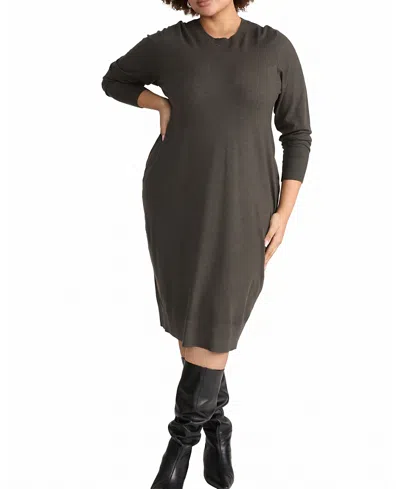 Universal Standard Women's Plus Savvy Fine Knit Everyday Sweater Dress In Gray