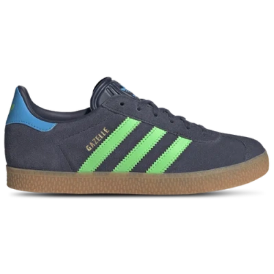 Unknown Adidas Originals Gazelle In Shadow Navy/screaming Green/aquamarine