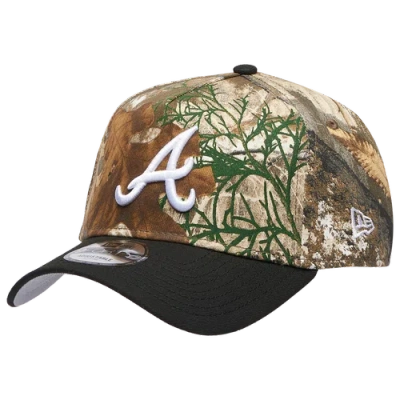 Unknown Atlanta Braves New Era Braves 940 A-frame Realtree Cap In Camo/black
