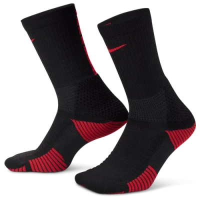 Unknown Nike Elite 2.0 Cushion Crew 1 Pair In Black/university Red