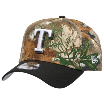 Unknown Texas Rangers New Era Rangers 940 A-frame Realtree Cap In Camo/black