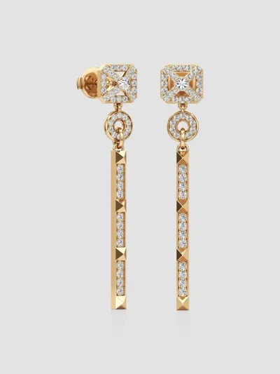 Unsaid Women's Armor 18k Yellow Gold & 0.56 Tcw Lab-grown Diamond Drop Earrings In Purple