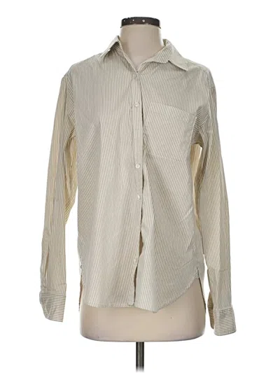 Pre-owned Unsubscribed Long Sleeve Button Down Shirt In Ivory