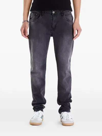 Urban Classics Acid-wash Jeans In Purple