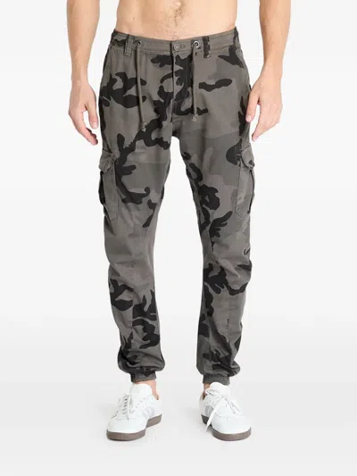 Urban Classics Camouflage-print Cargo Pants In Gray