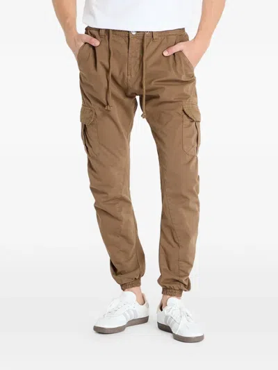 Urban Classics Drawstring-waist Cargo Pants In Brown