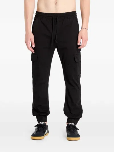 Urban Classics Drawstring-waist Cargo Track Pants In Black