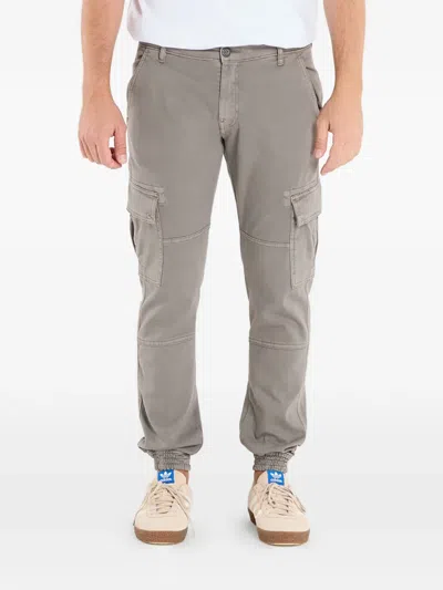 Urban Classics Elasticated-cuff Cargo Pants In Gray