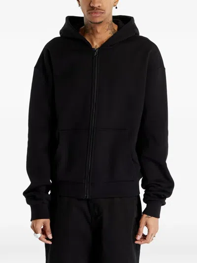 Urban Classics Ultra Heavy Zip-up Hoodie In Black