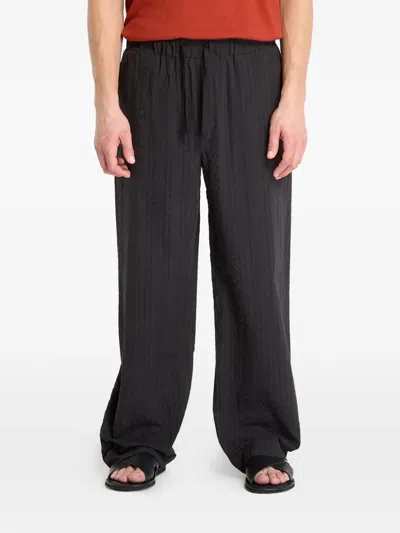 Urban Classics Wide-leg Trousers In Black